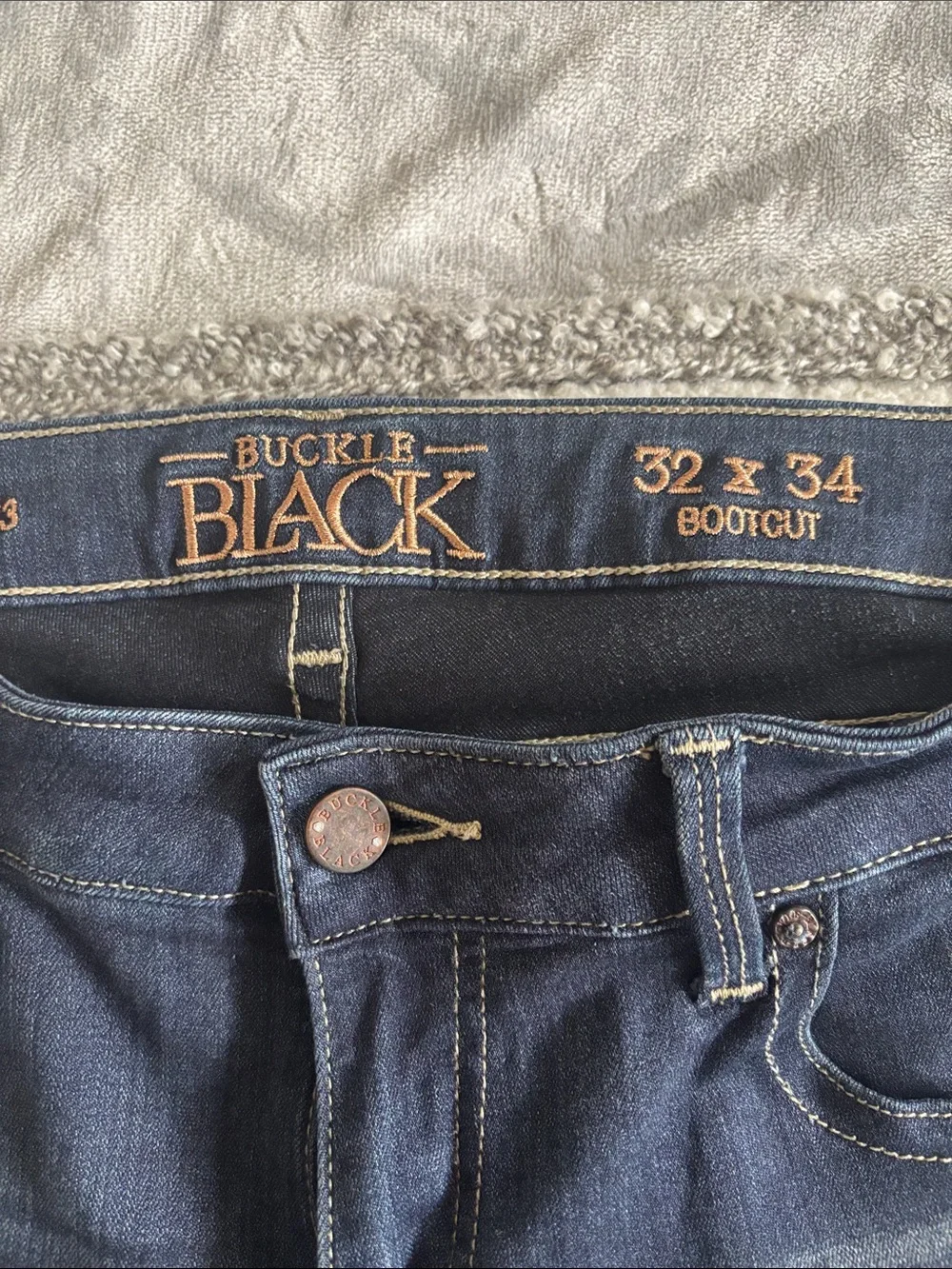 Buckle Dark Blue Flare Jeans